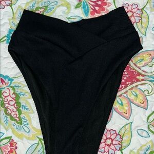 Aerie Ribbed Black Women's Swim Bottom